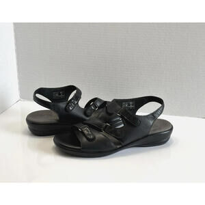 SAS Tabby Sandals Women's 9.5M Black Leather Tripad Comfort Slingback Strappy
